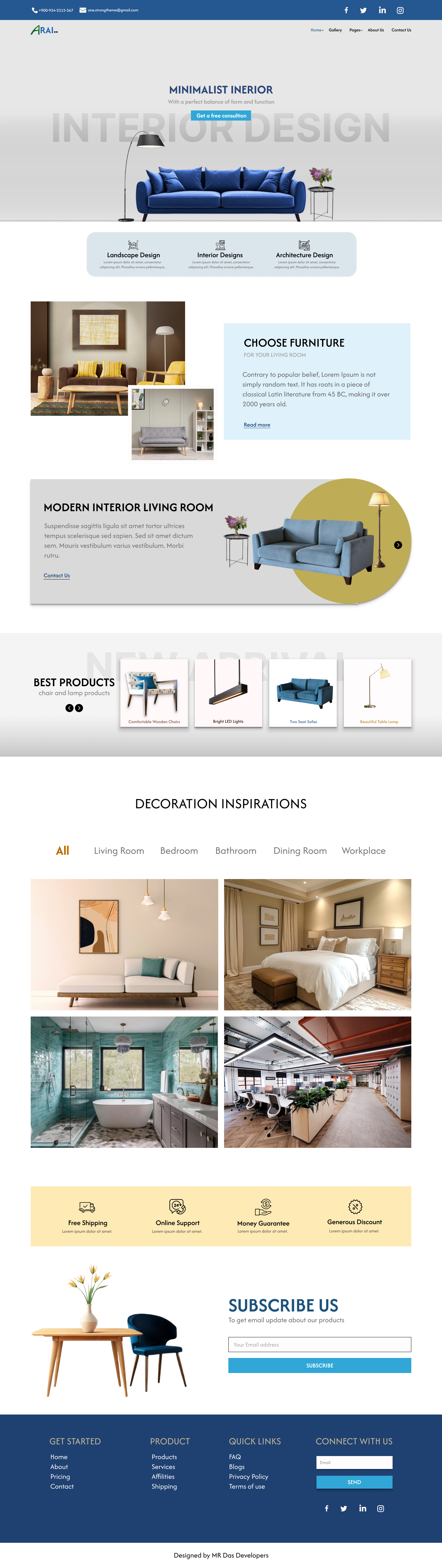 DecoWood Custom Furniture Portal Web Design